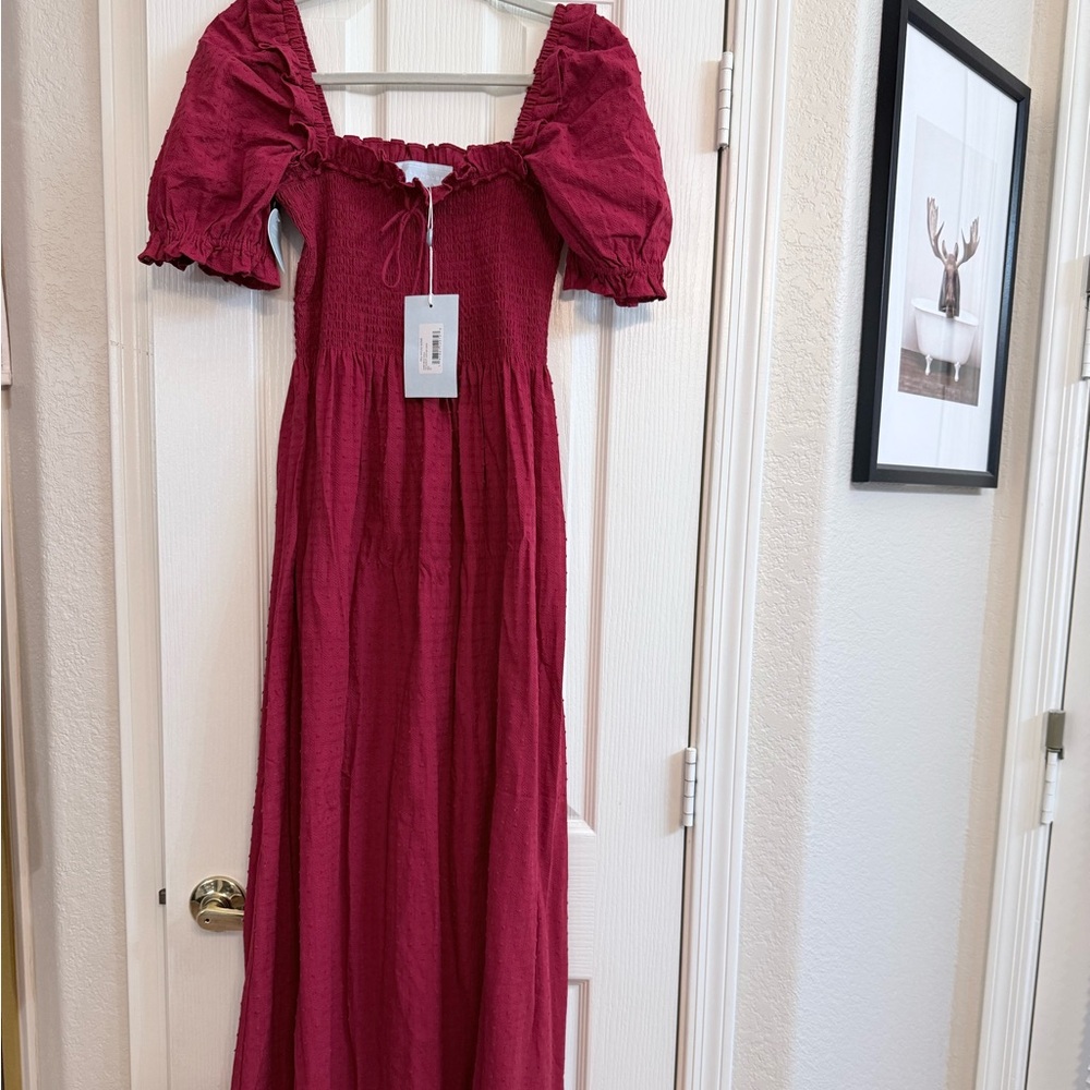 Sold Hill House Home Scarlett dress in red chili dot